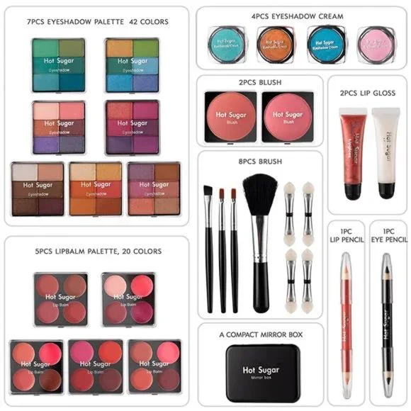 Makeup Kit for Teenager Girls-Full Starter CosmeticsSet with Eye Shadow Lip Balm